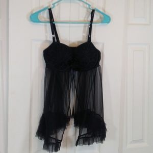 Victorias Secret Black Shortie Nighty